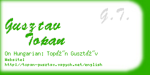 gusztav topan business card